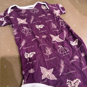 Kickee Pants Purple Herb Print Kids Pajamas
